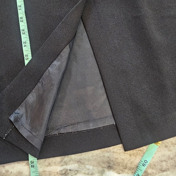 Louise Ricci Paris Black Pencil Skirt Size 10 Classic Mid-Length Career Skirt - Picture 7 of 7